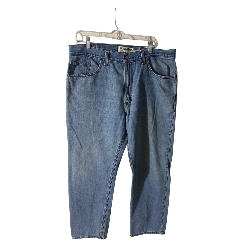 Levis 505 Regular Fit Jeans Mens 38x32‎ Blue Denim Straight Leg 100% Cotton